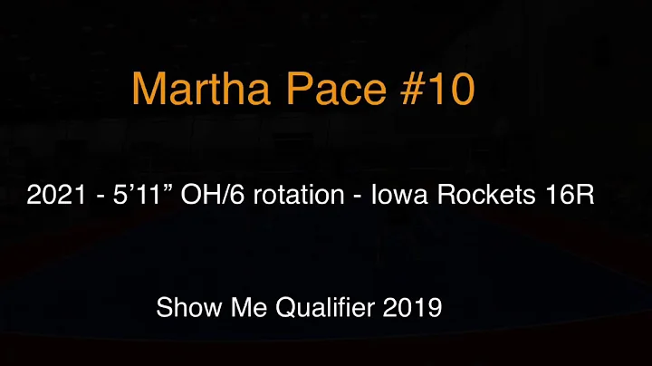 Martha Pace - #10 - 2021 - 511 OH/DS - Show Me Qua...