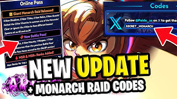 ARISE CROSSOVER NEW GIANT MONARCH RAID UPDATE! (CODES, BATTLEPASS, TOKENS & MORE!) Roblox