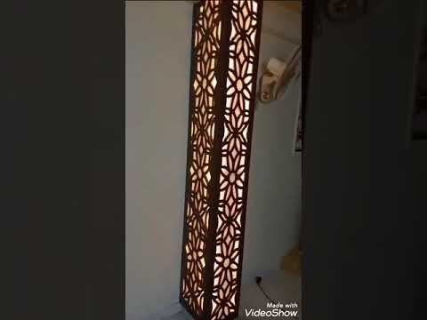 لو عندك عمود في الصالة حوله الي تحفه فنيه بالخشب 