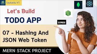 Hashing and Json web Token Authentication| Mern todo App | | Mern Stack Project