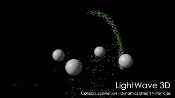 LightWave 3D: Collision Spinner scene rendered