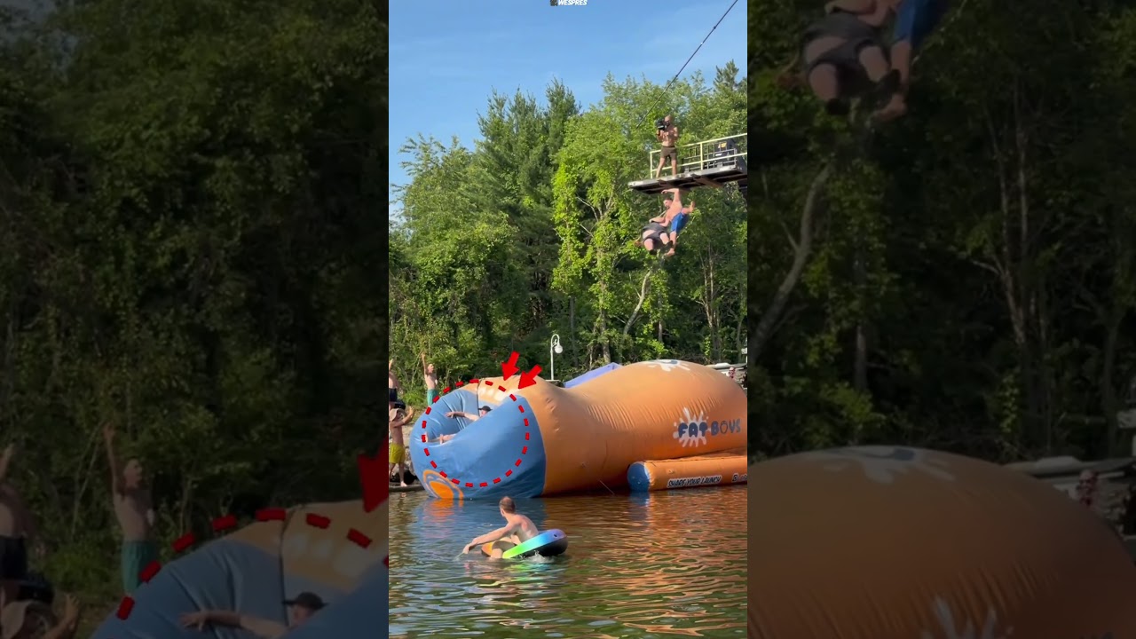 the father guy jumping the balloon #shortsvideo