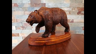 медведь из дерева [часть 2] carved bear from wood