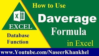 How to use DAVERAGE Formula in Excel