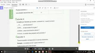 page 30 et 31 cahier d'activité 5ap ...la phrase interrogative et les adverbes interrogatifs