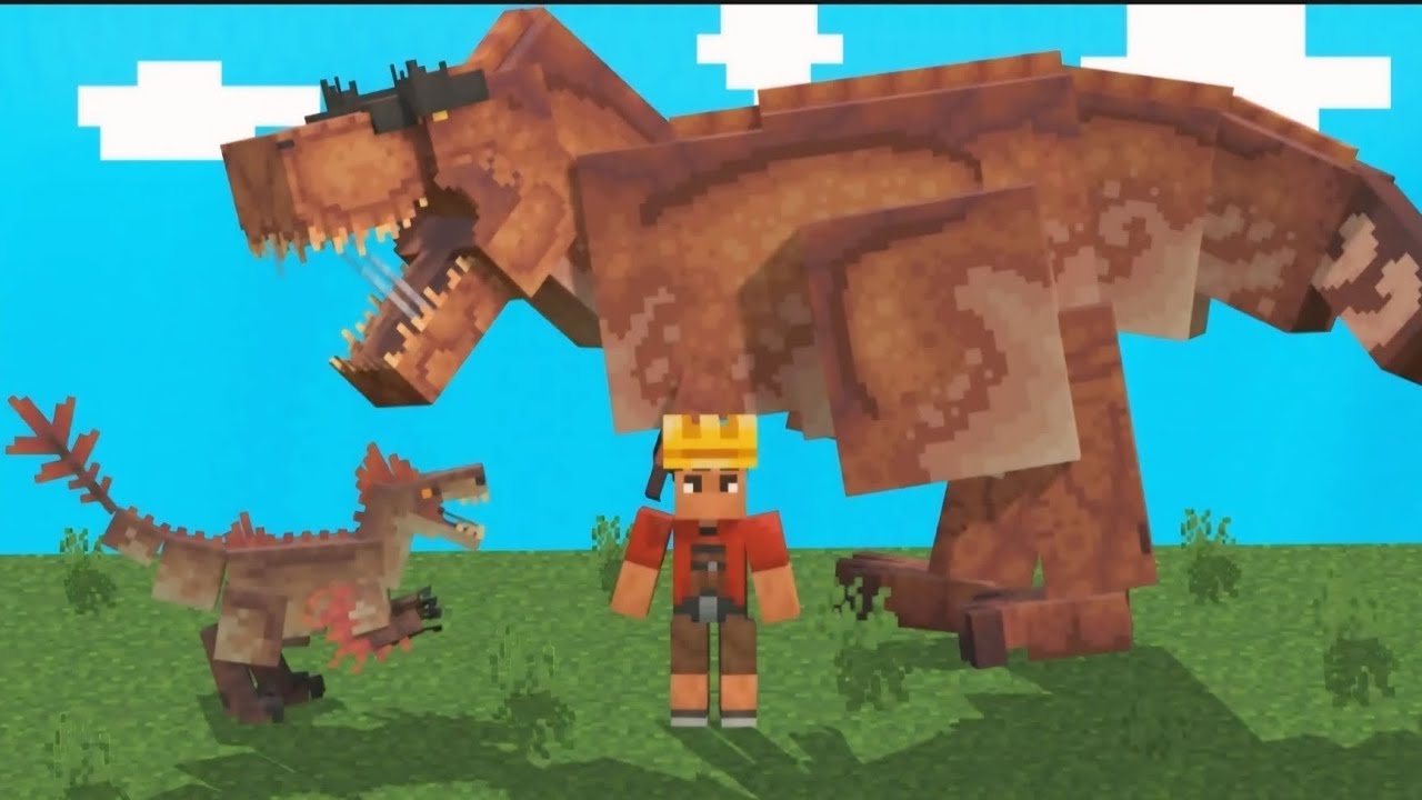 Testando o Mc Ark Primitive!!!O novo addon de ark no Minecraft Pe ...