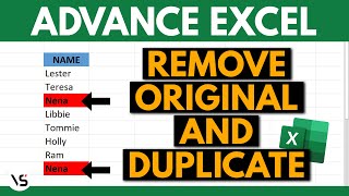 How to Delete Duplicate as well as Original value in Excel