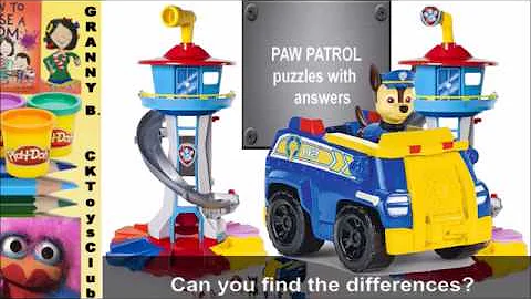PAW PATROL. Can you find the differences? 3 puzzles with answers. By Granny B. CKToysClub