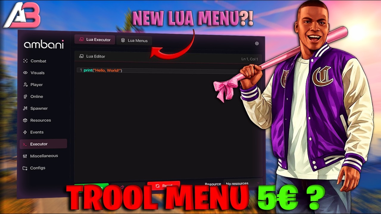 Best FiveM Mod Menu with *FREE* Lua MENU (Ambani Cheat) - YouTube