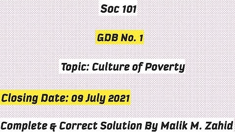 Soc 101 GDB No. 1 / Correct & Complete Solution of GDB of Soc 101 / Fall Spring 2021 / 100% Marks