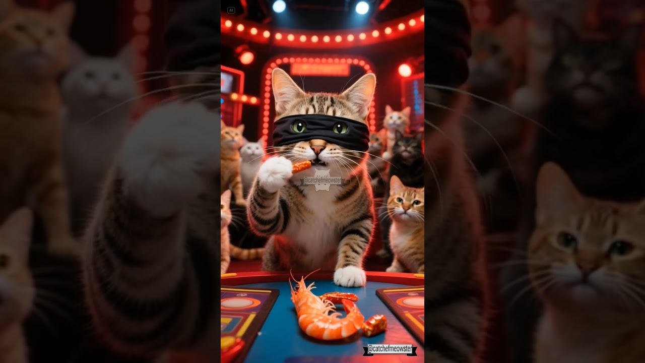 Blindfolded Cat Trusted the Wrong Snack 😭🎭🍤
