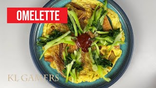 ASMR Cooking Omelette with Sausages and Potato