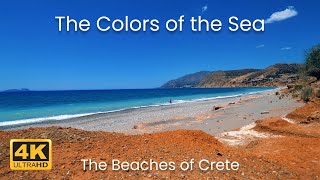 The Colors of the Sea - The Beaches of Crete | 4K ULTRA HD Video 2024 - Summer Greece 2024 ✔