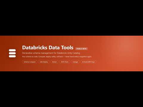 DDT — Schema Compare for Databricks Unity Catalog with safety classification (VS Code)
