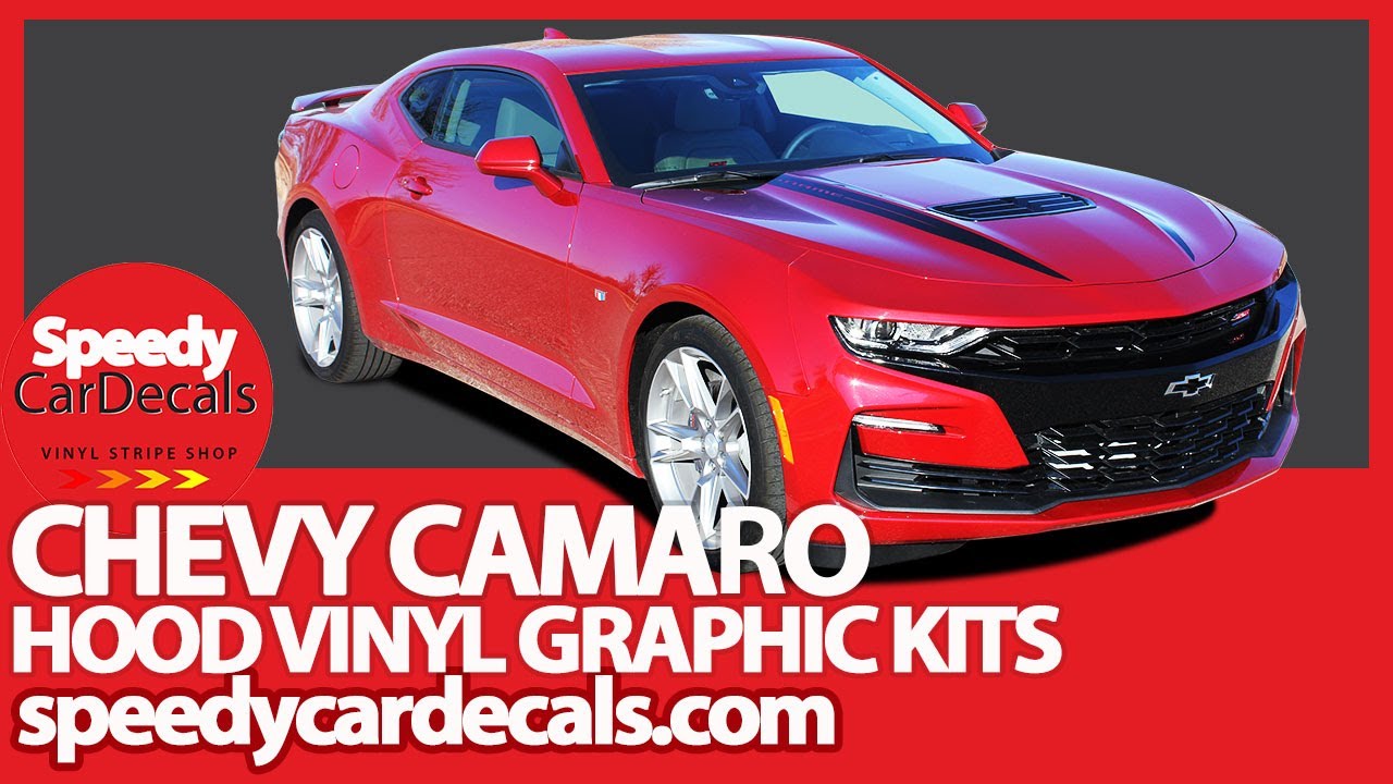 2020-2019 SS RS Chevy Camaro Hood Decals WIDOW HOOD STRIPES Install Placement Tips | SPEEDYCARDECALS