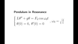 GeoGebra: How to Animate a Pendulum in Resonance