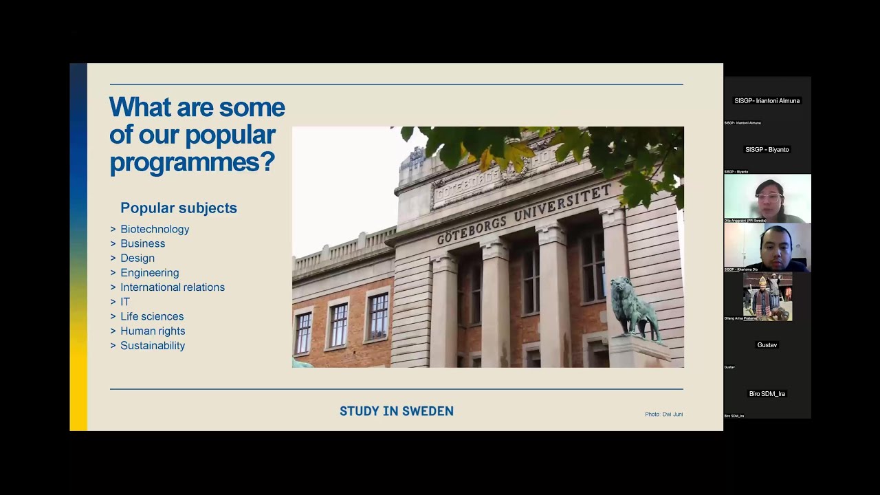 #1 Webinar SISGP Awardee X PPI Swedia: Preparation to Study in Sweden