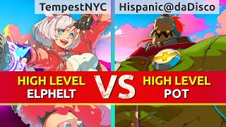 GGST ▰ TempestNYC (Elphelt) vs Hispanic@daDisco (Potemkin). High Level Gameplay