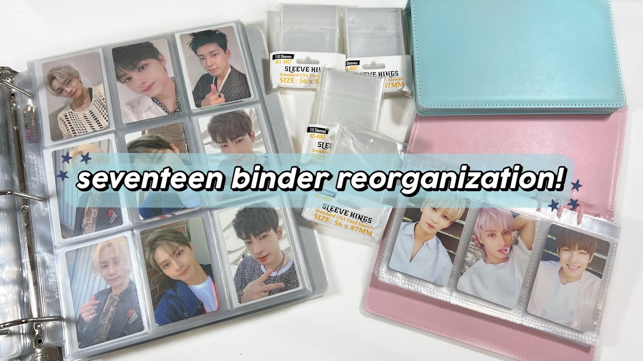 reorganizing my seventeen top 3 collection! ✿ moving into a6 mini binders!