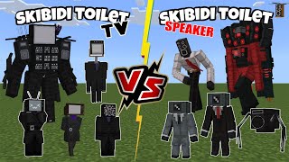 Skibidi Toilet TV Man VS The Alliance Speaker Man [Minecraft PE]
