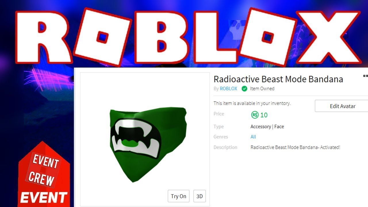 New Roblox Beast Mode Bandanas Are Out 10 Robux Each Youtube Slg 2020 - bandana code roblox roblox robux tool