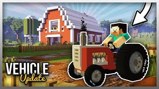 ✔️ FARMING TRACTOR in Minecraft! (Vehicle Mod Update)