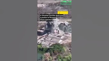 Ukrainian Airstrike Destroyed a Position of Russian Drone Operators #warinukraine