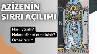 AZİZENİN SIRRI AÇILIMI (Tarot Eğitimleri)