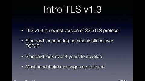Advantages of TLS 1.3