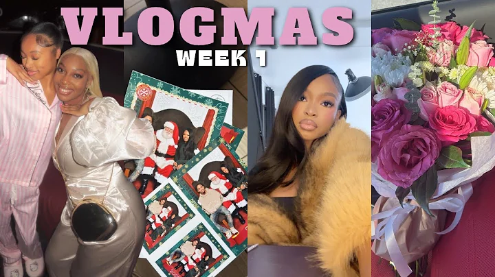 VLOGMAS WEEK 1 | bday photoshoot + pajama movie party + makeup/hair apt + errands