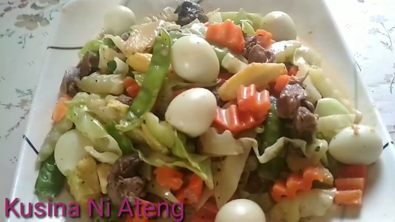 Chopsuey With Milk And Quail Egg YouTube