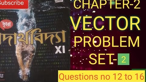 Vectors problem set-2 solution, chhaya prokasoni, physics , Questions no-12,13,14,&16
