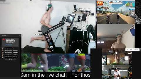 Zwift Watopia Running Festival - 3:01 marathon barefoot on Trueform treadmill - livestreamed