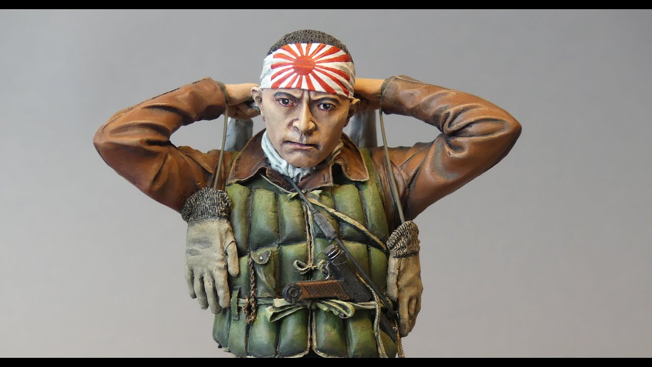 For the Emperor - How to paint IJN Pilot bust, Kamikaze Ritual Okinawa ...