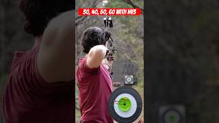 Knocking off some rust with the compound bow. Blackout NV3. #archery #archerypractice
