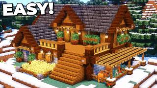 ⛏️ Minecraft : Large SURVIVAL House 🏡 [ Build Tutorial for Survival ]