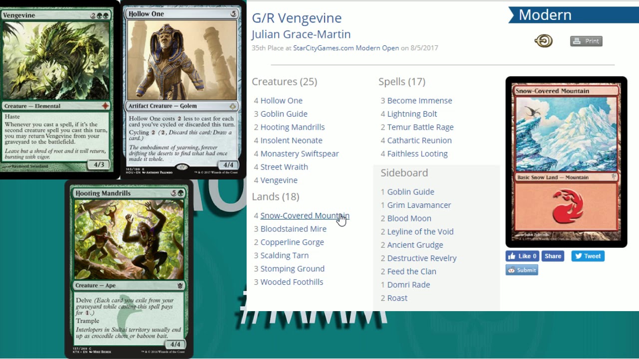 Modern Meta Break Down Red Green Vengevine