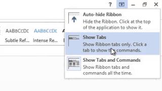 Word 2013 - 365 - Ribbon Display Options