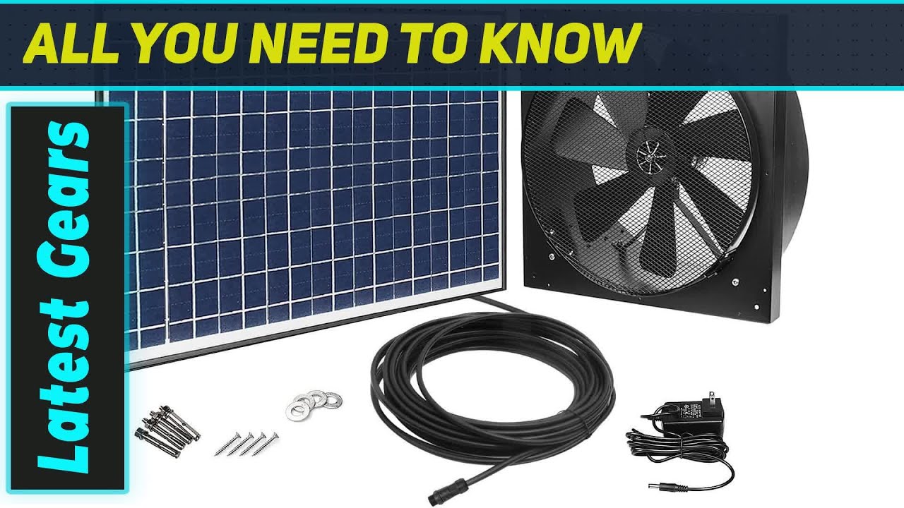 GBGS Solar-Powered Exhaust Fan - Best Energy-Efficient Cooling Solution for Large Spaces