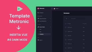 Integrasi Template Metronic dengan Inertia Vue #4 - Dark Mode