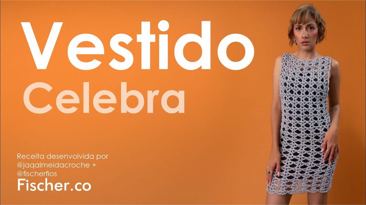 Vestido Celebra em crochê com Fio Glimmer da Fischer | Por Jacqueline @jacqalmeidacroche