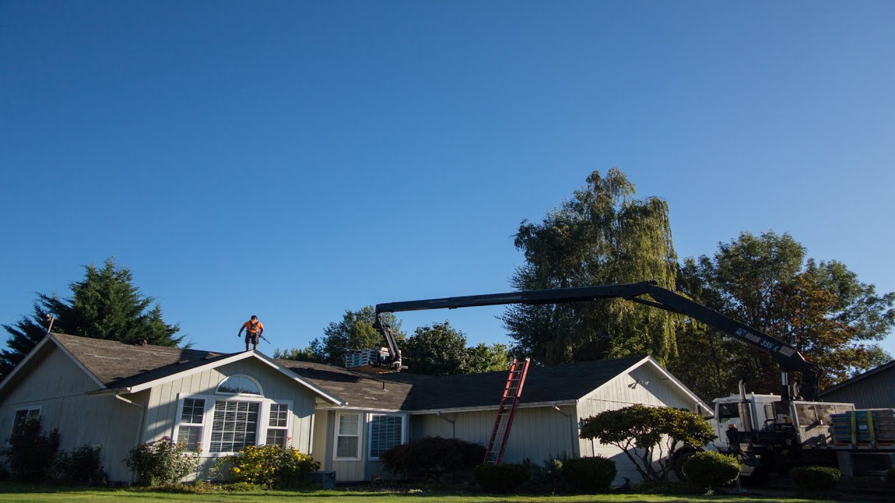 New Roof Shingles Delivery Time Lapse YouTube