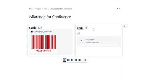 JsBarcode for Confluence - Add barcodes to your Confluence pages