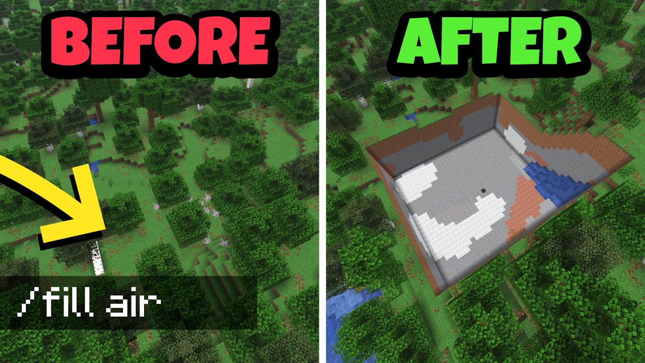 Dig Command Minecraft How to dig a giant hole in Minecraft with commands - YouTube