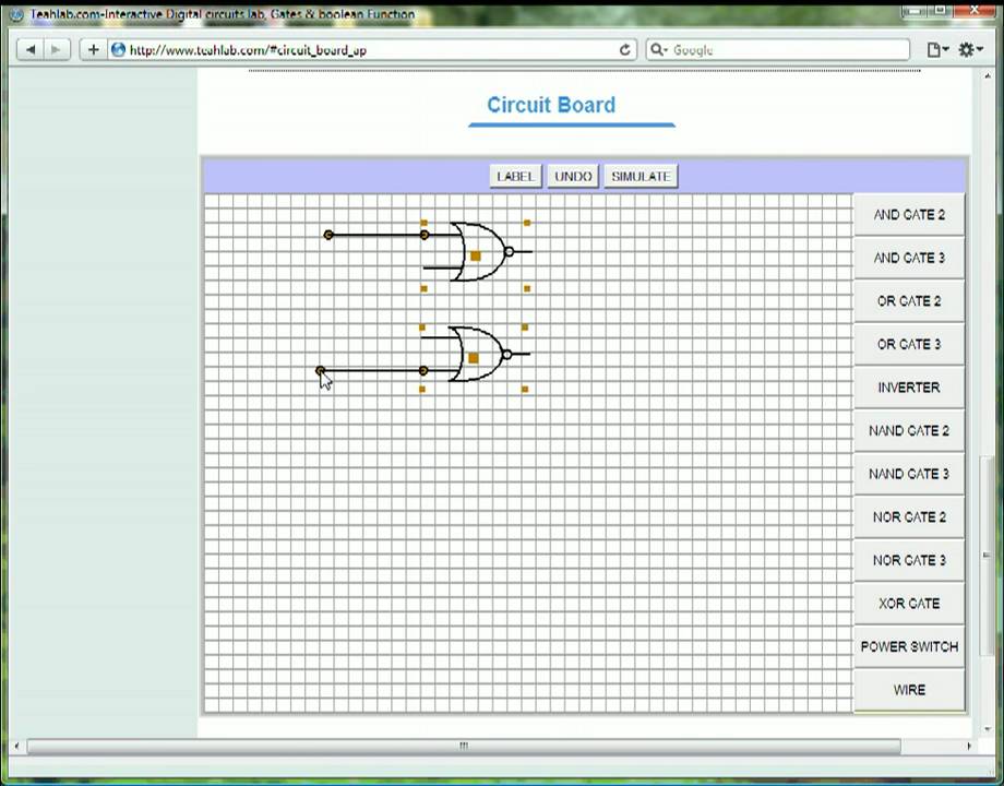 DIGITAL CIRCUIT SIMULATOR demo with RS NOR Latch YouTube