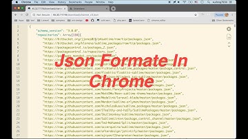 how I formate json data in chrome browser