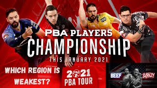PBA Players Championship.  Which Region is weakest