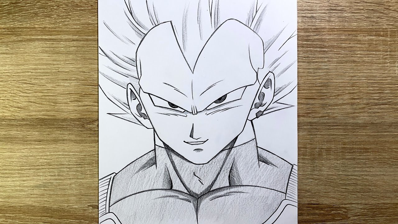 Comment dessiner Vegeta Ultra Ego | Tutoriel dessin Dragon Ball Super étape par étape