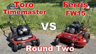 Toro Timemaster versus Ferris FW15   Cut  Quality (Round Two)