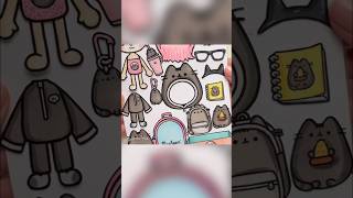 Pusheen cat Toca Boca Paper doll #pusheen #pusheencat #tocalife #paperdiy #paperdoll #tocaboca #プシーン